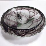Topaz-Violet Cloud Glass Bowl or Centerpiece by Walther & Sohne, Germany