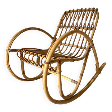 Fauteuil Rocking chair en rotin pour enfant