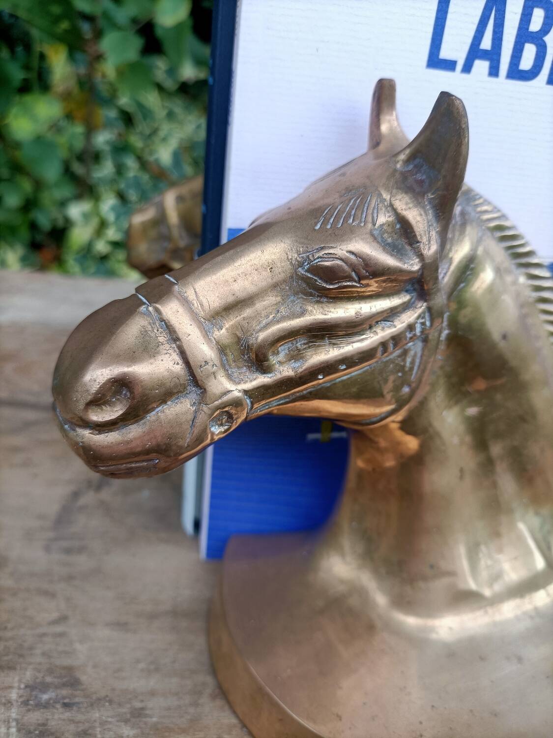 Serres Livres Laiton Cheval Vintage