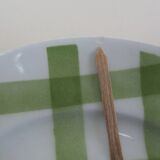 Dessert service Orchies Moulin des loups green tiles
