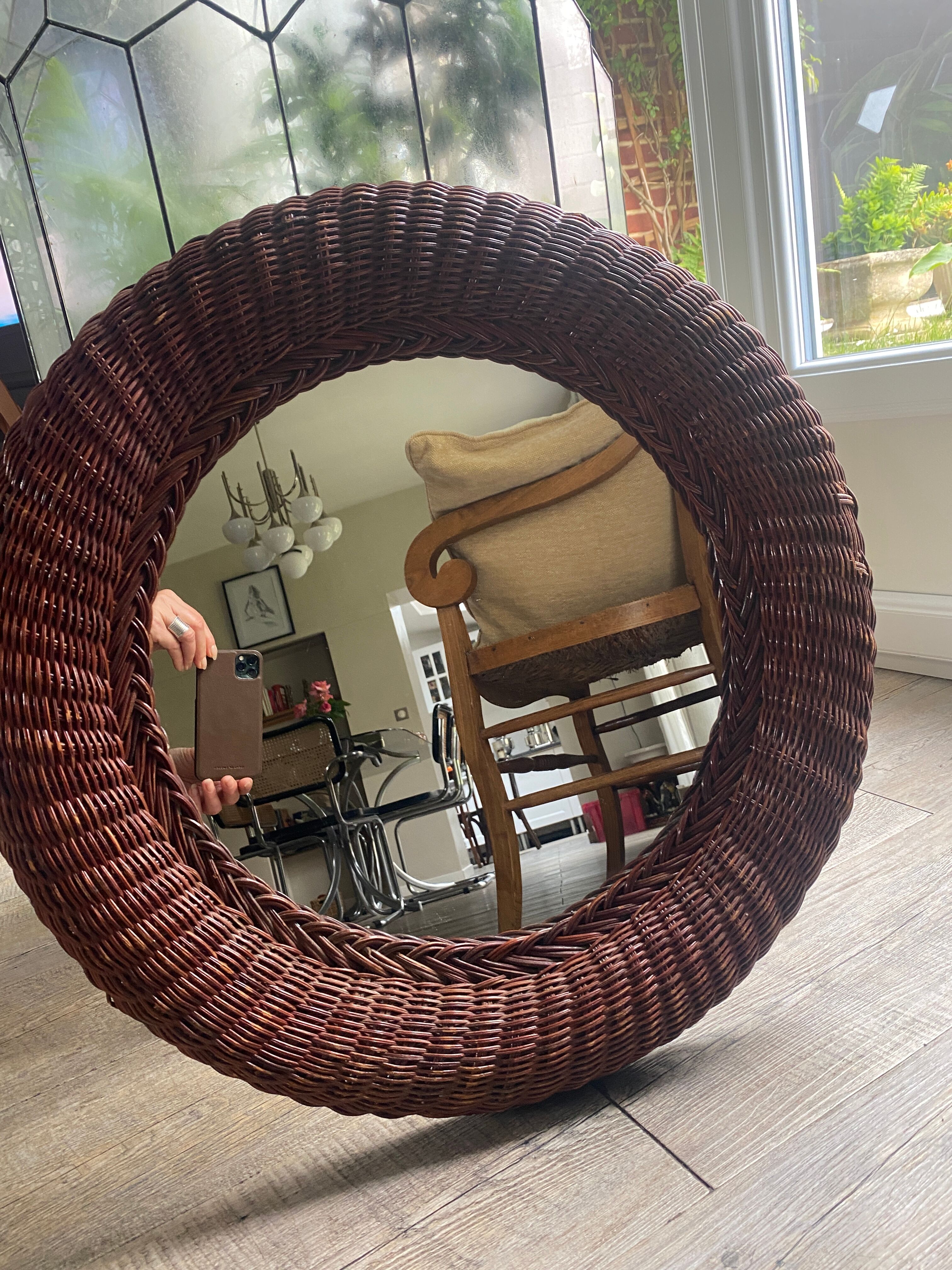 Vintage round mirror