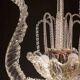 Set of 5 Art Decò Fountain Chandelier By Barovier e Toso, Murano Glass, 194