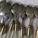 Lot de couverts en plexiglas et inox "Italy" années 80