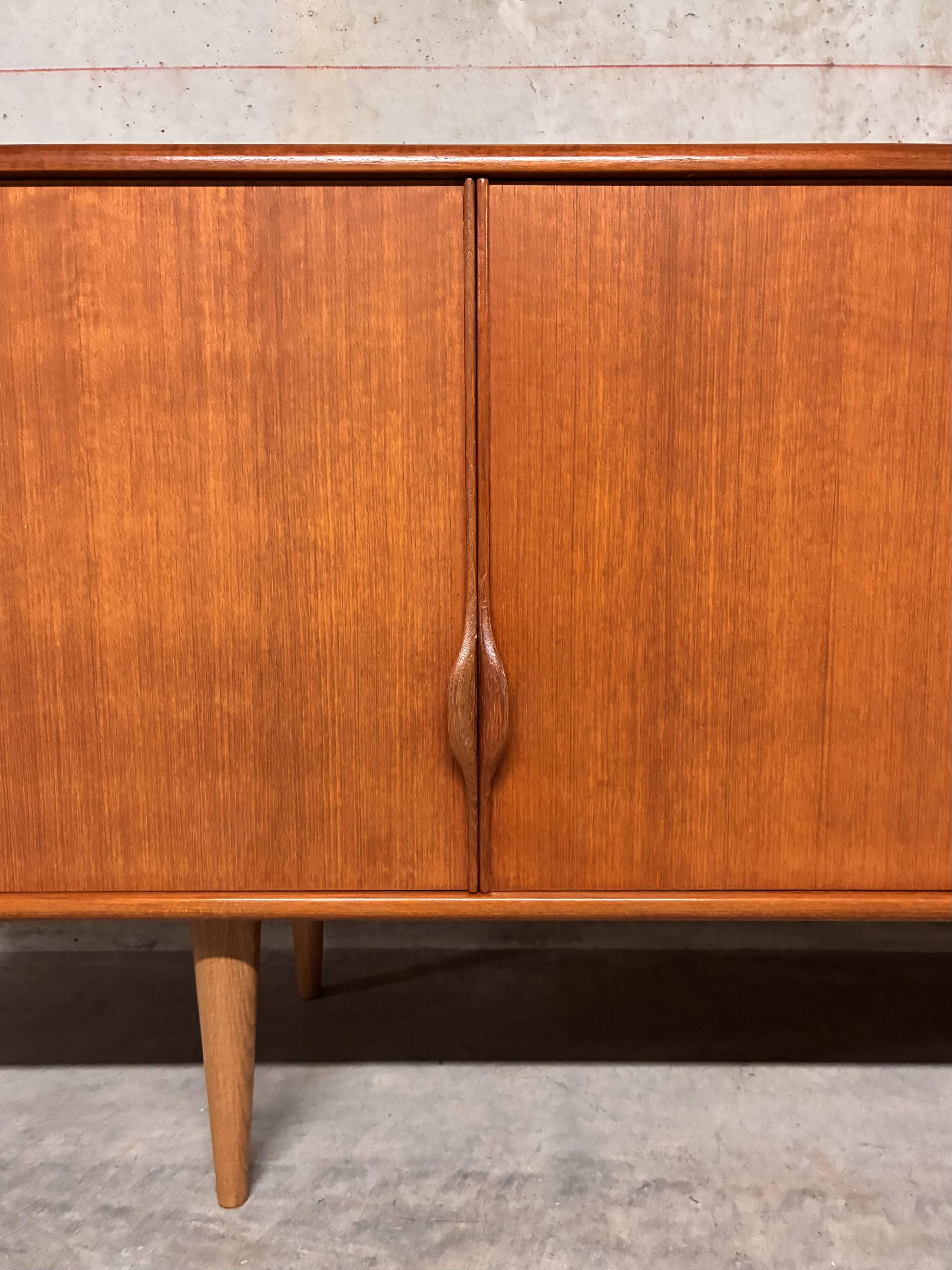 Vintage 1960s Scandinavian blonde teak sideboard