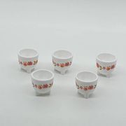 Set/lot of arcopal france egg cups, scania, vintage, flowers