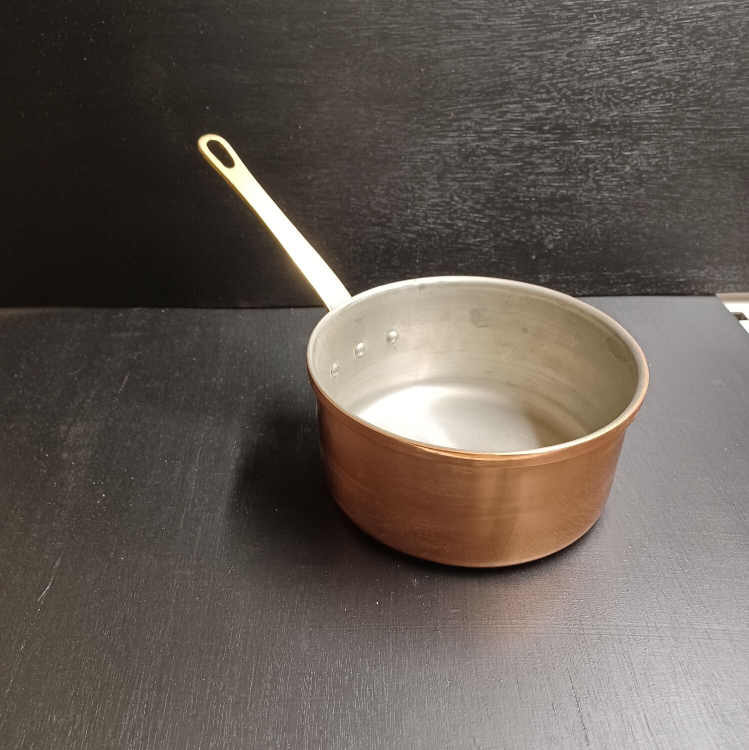 Lot de 5 casseroles en cuivre