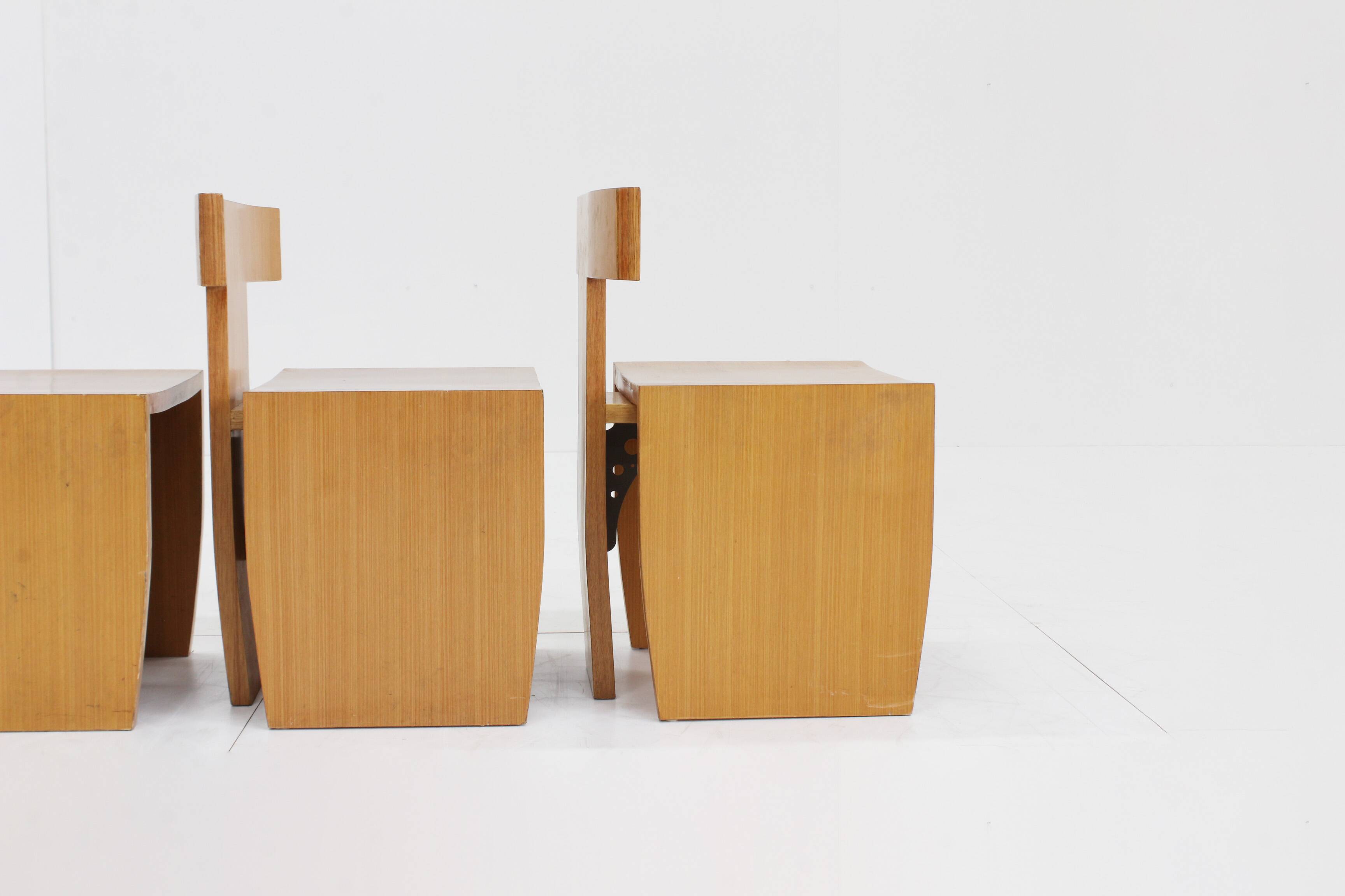 Vintage sculptural dining chairs , set of 5
