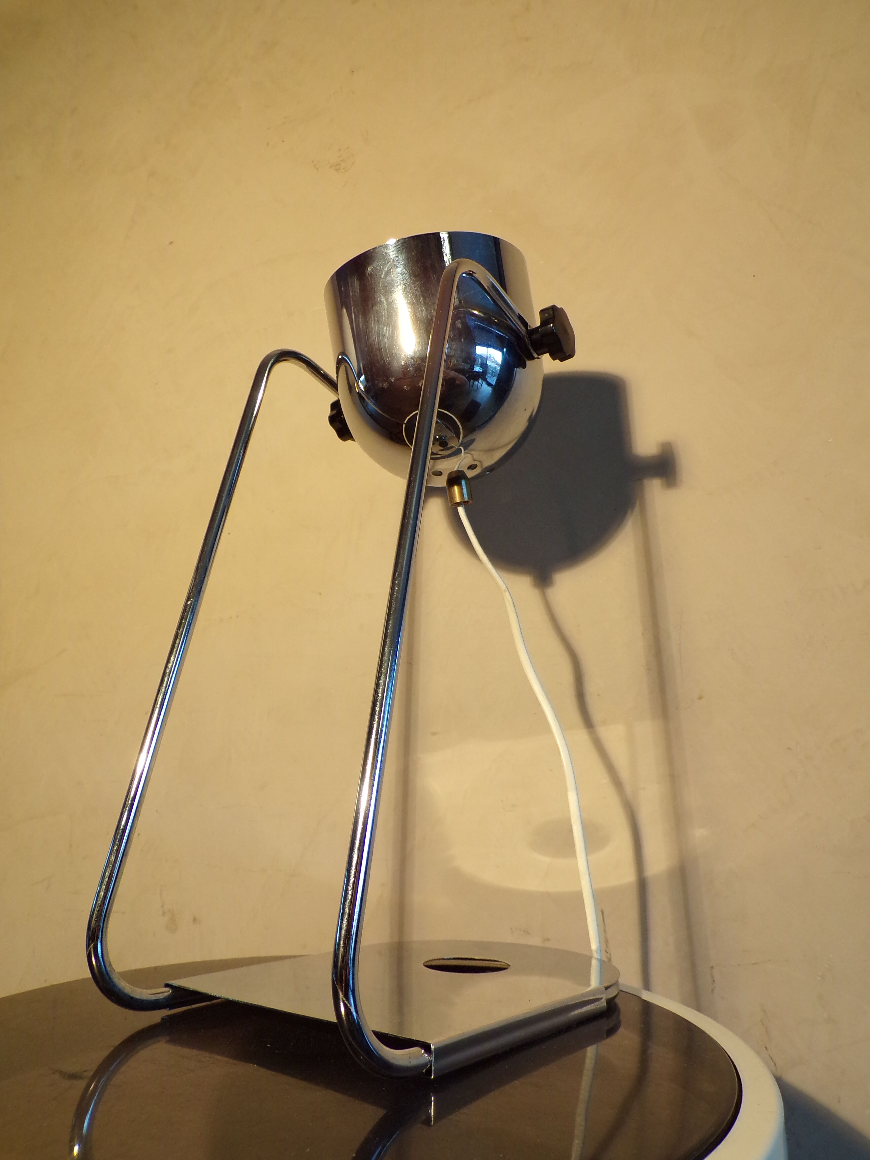 Chrome metal table lamp 1970/80