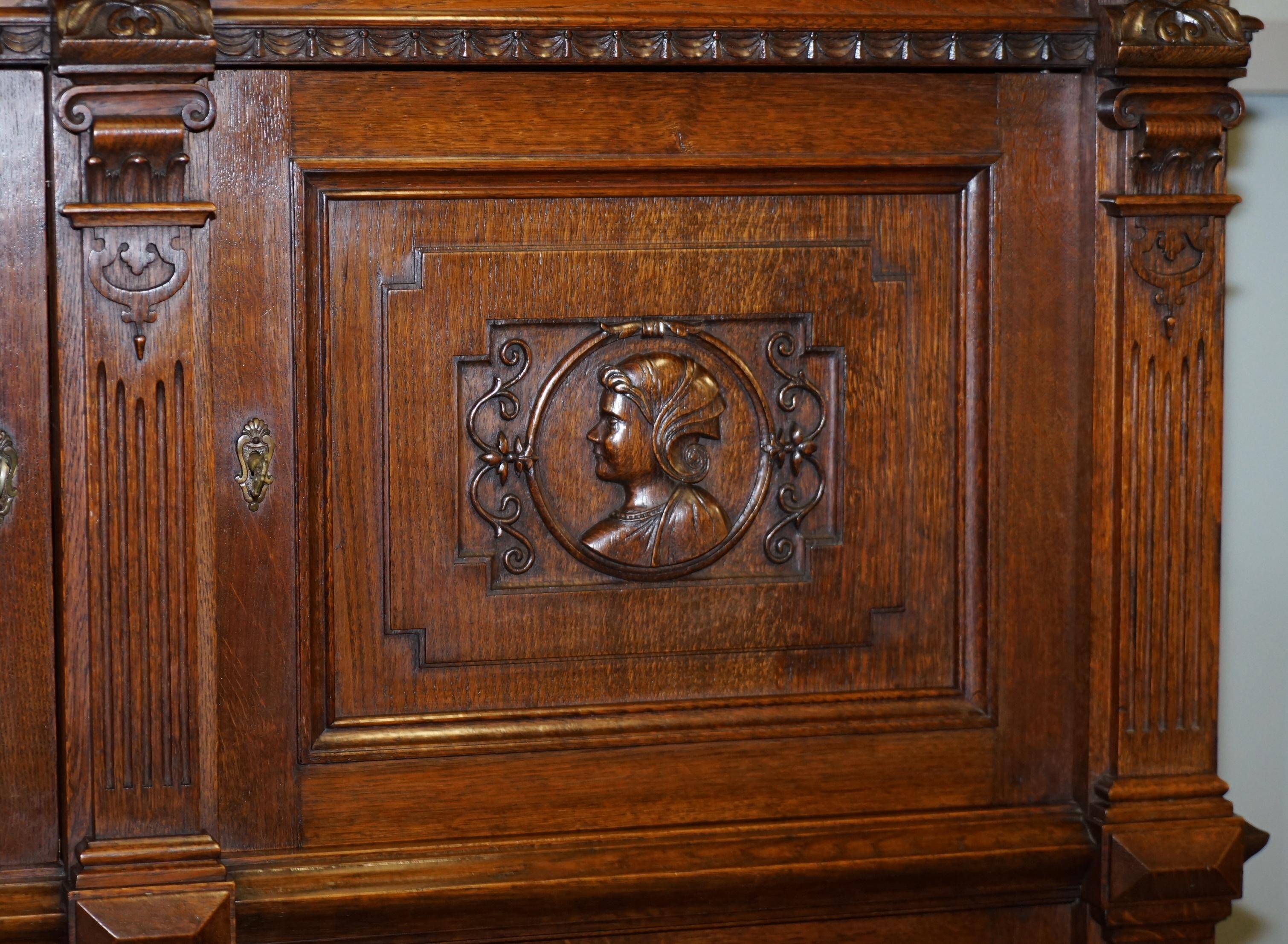 Hand-carved Dutch armoire from the 1940s.