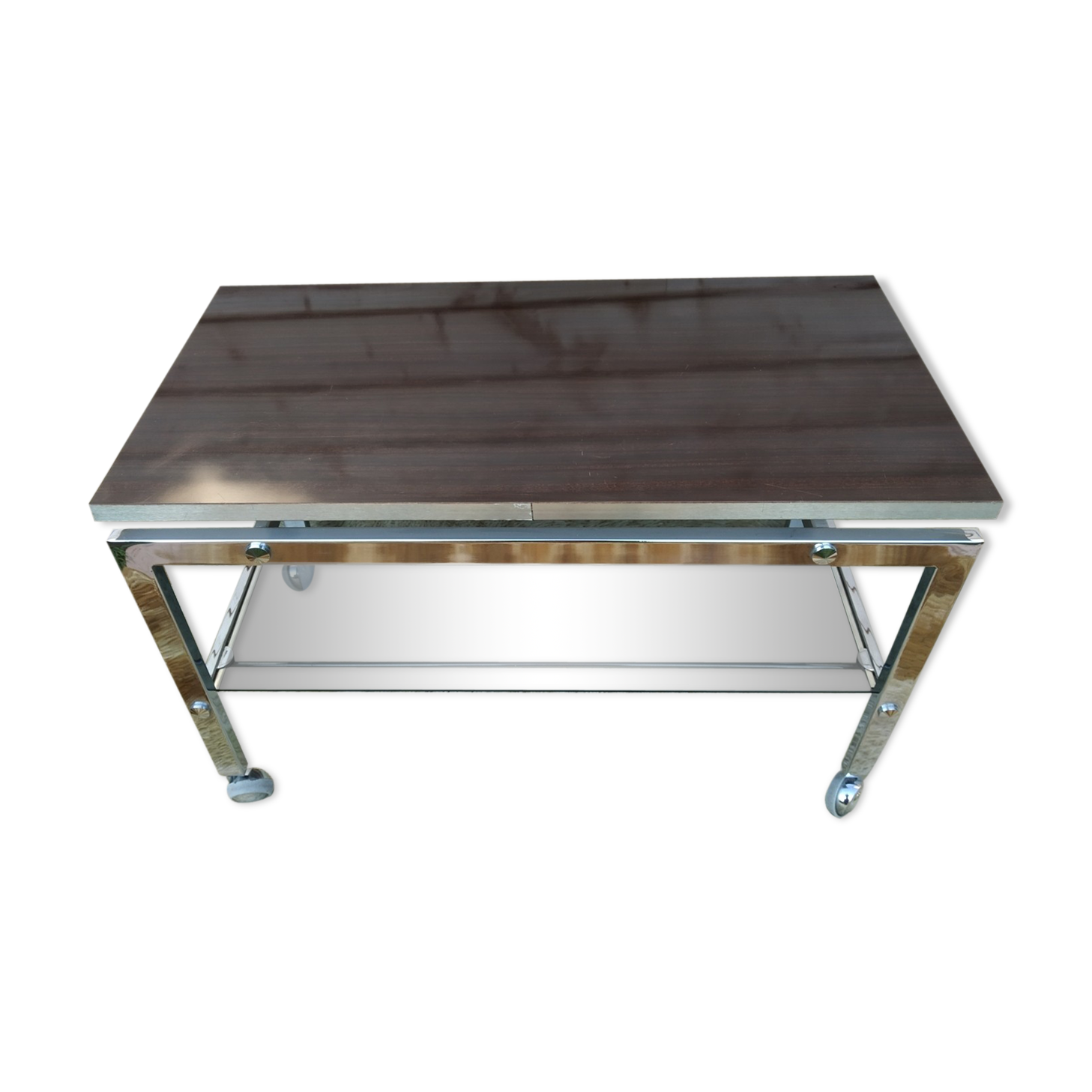 Swivel rolling coffee table