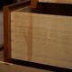 David Linley Burr walnut chest of drawers for light restoration.