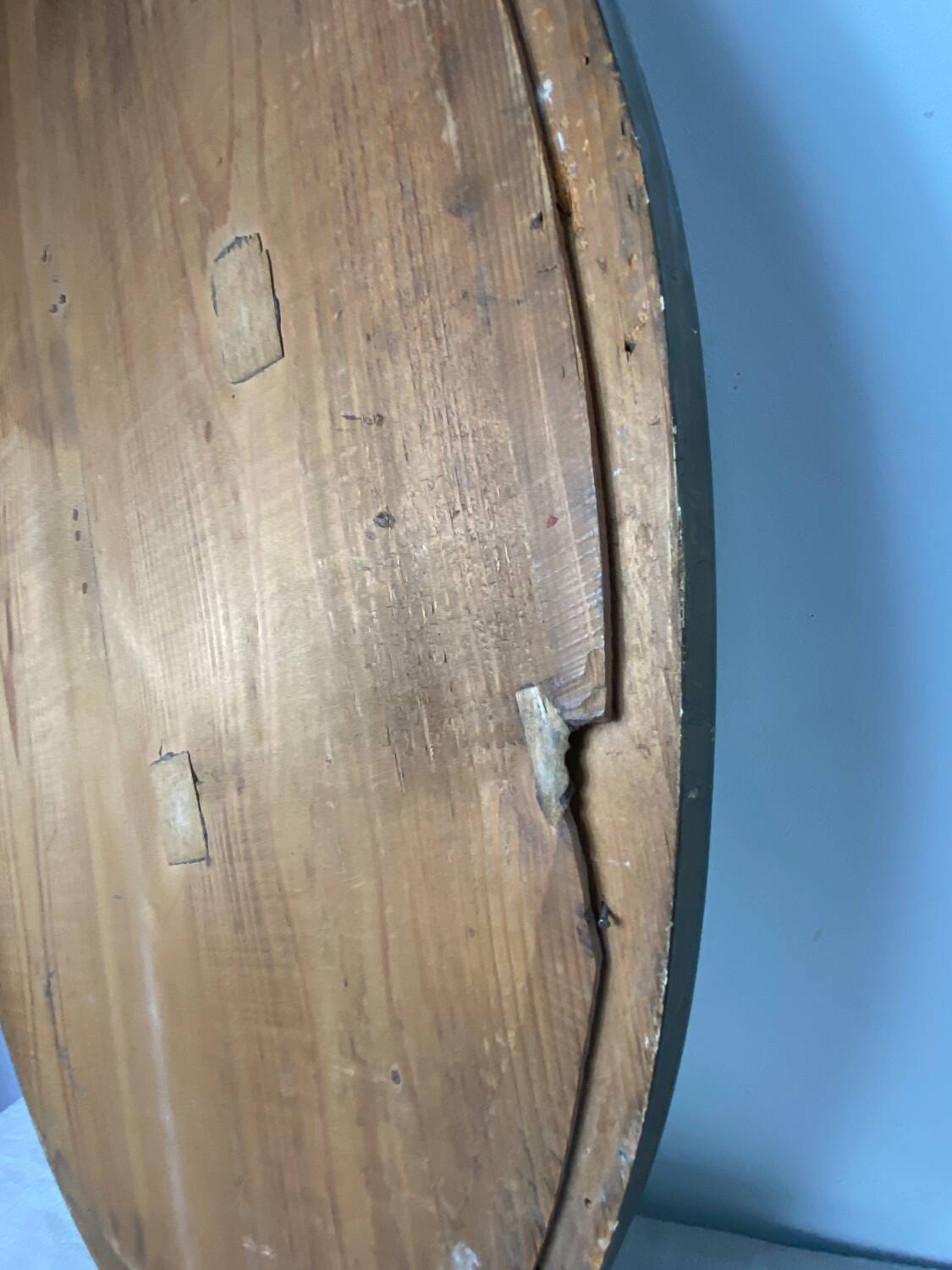 Miroir ovale ancien en bois