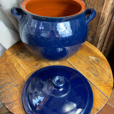 Casserole, enamelled refractory clay pot.