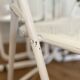 chaises pliantes en métal perforée, design vintage annees 1970