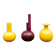Ceramic vase from SIC and viola vase from SC3 Italia, 1960s, set of 3