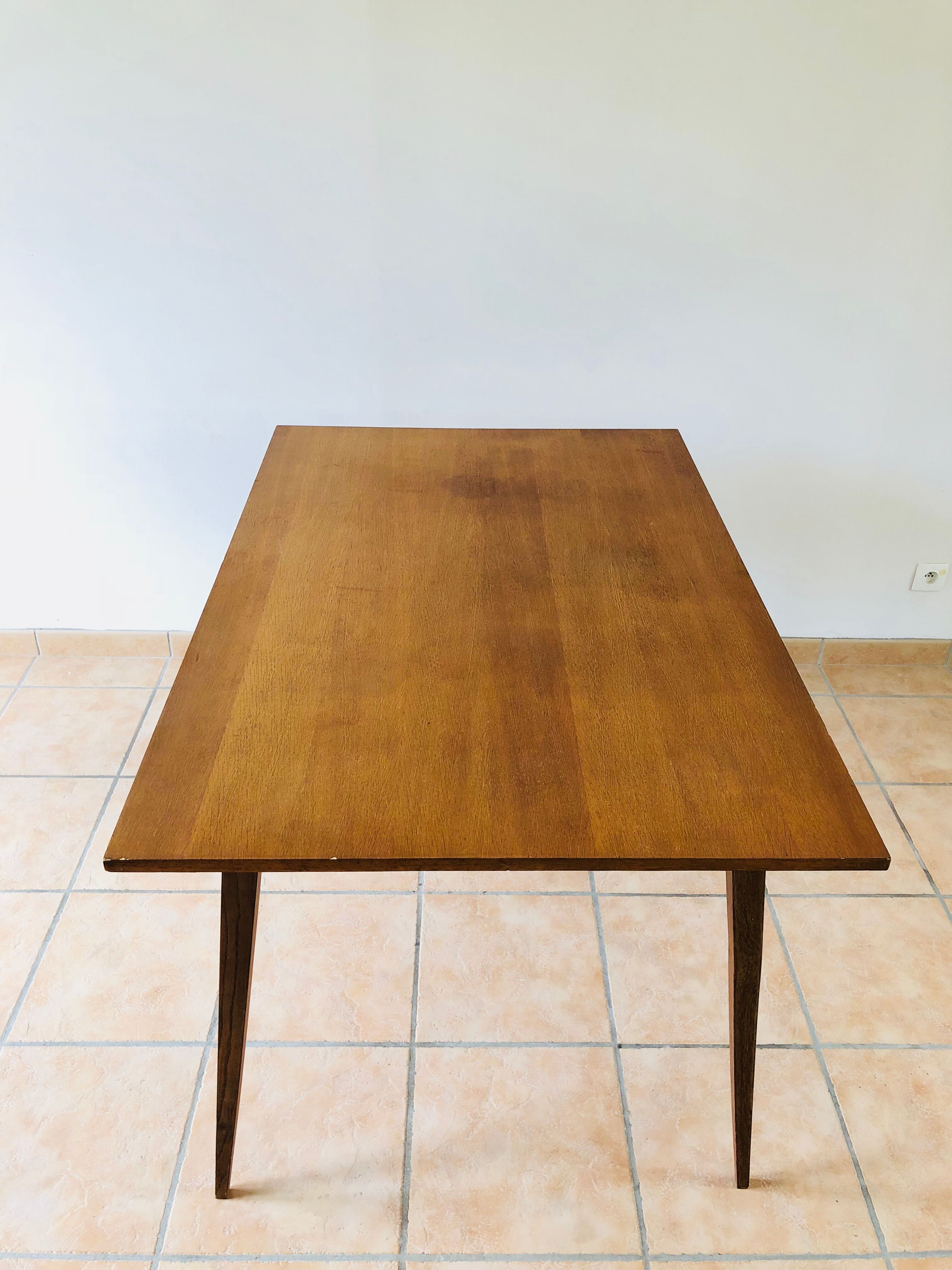 Oak table feet compass with extensions