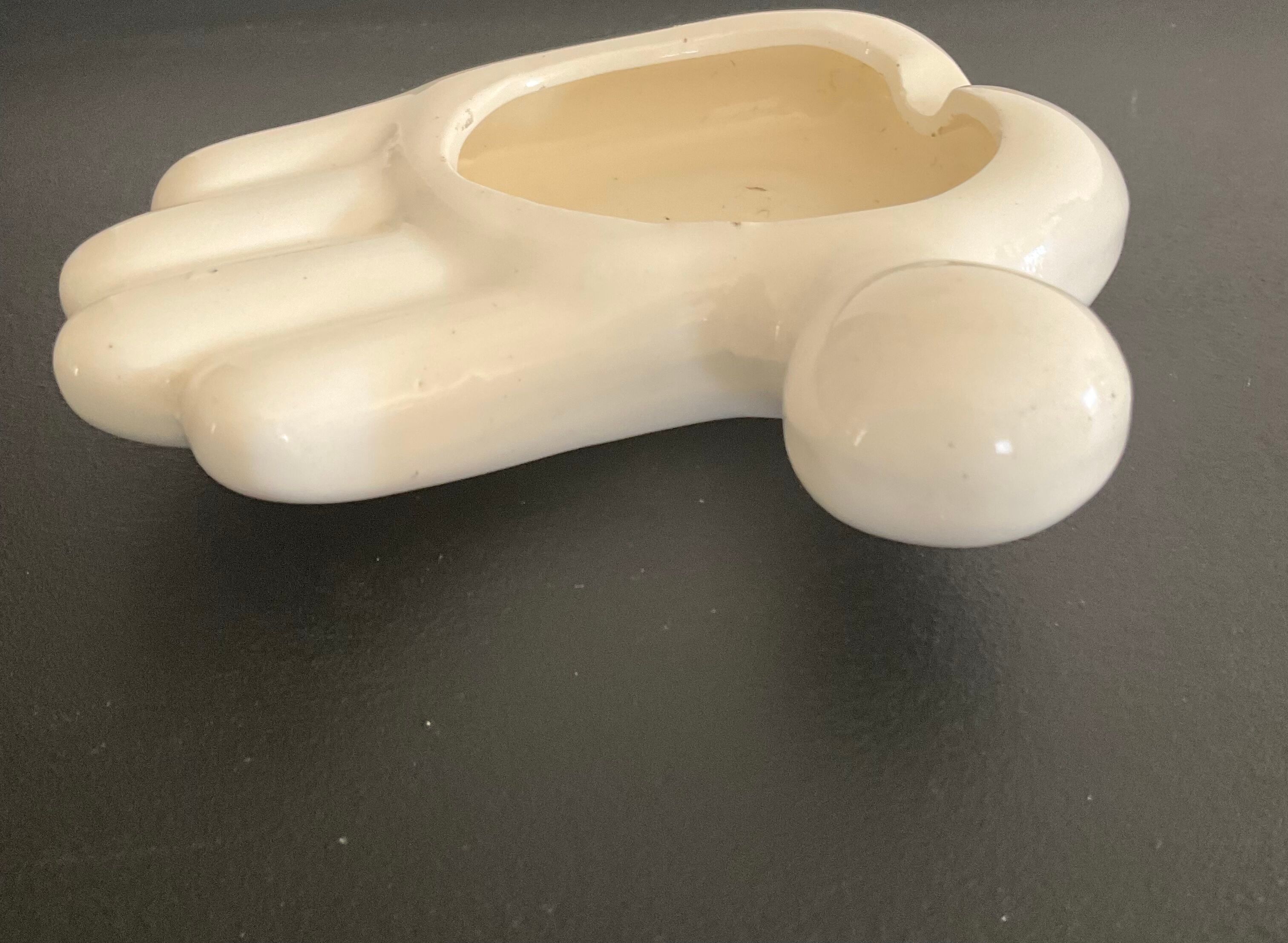 Ceramic hand trinket bowl 70s