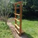 Vintage solid oak library shelf with 6 removable shelves