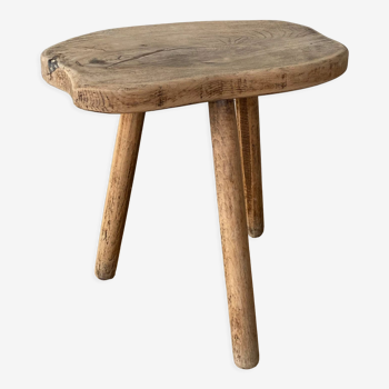 Rough wood milking stool