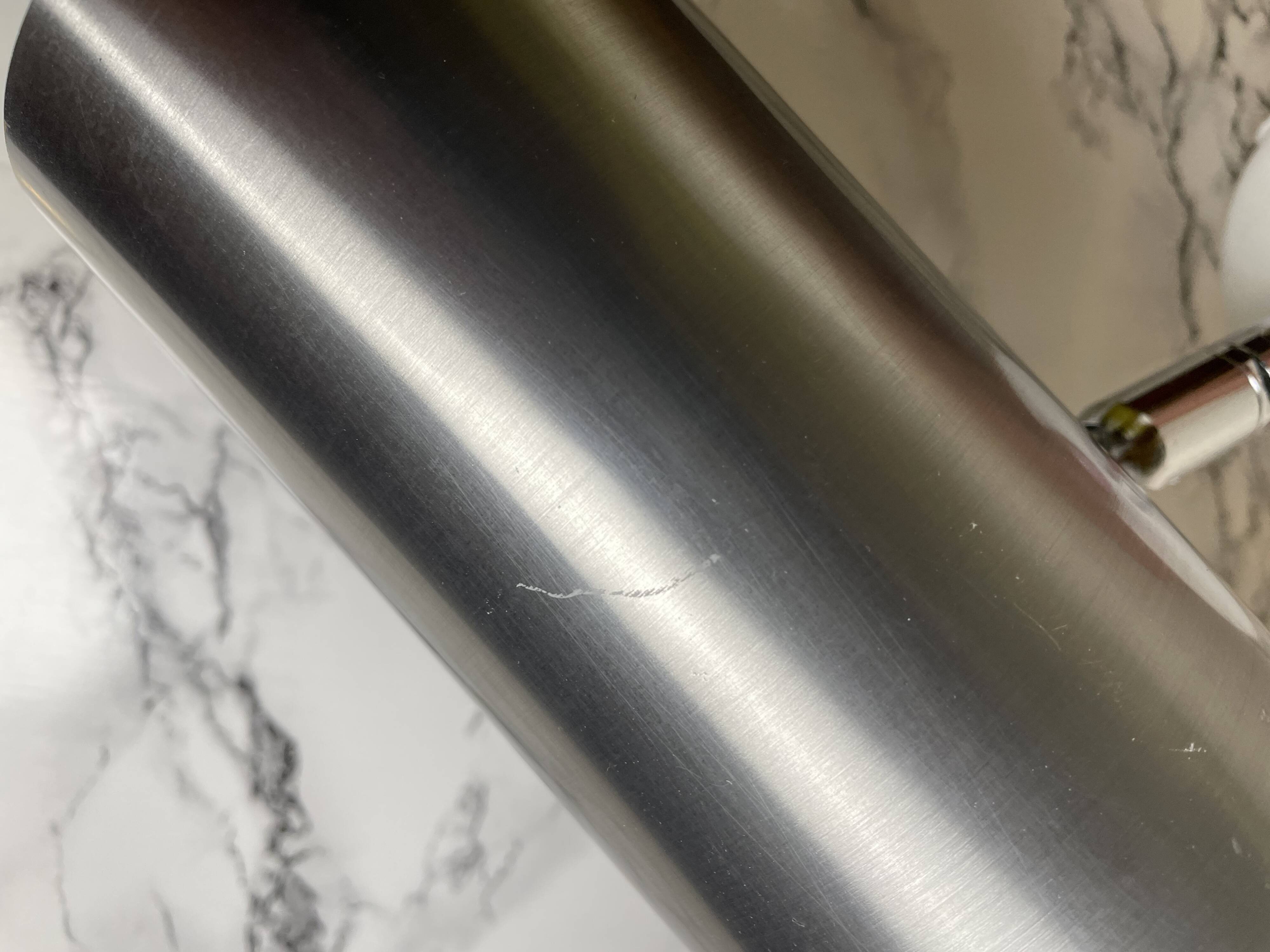 Dutch Raak brushed aluminum wall light