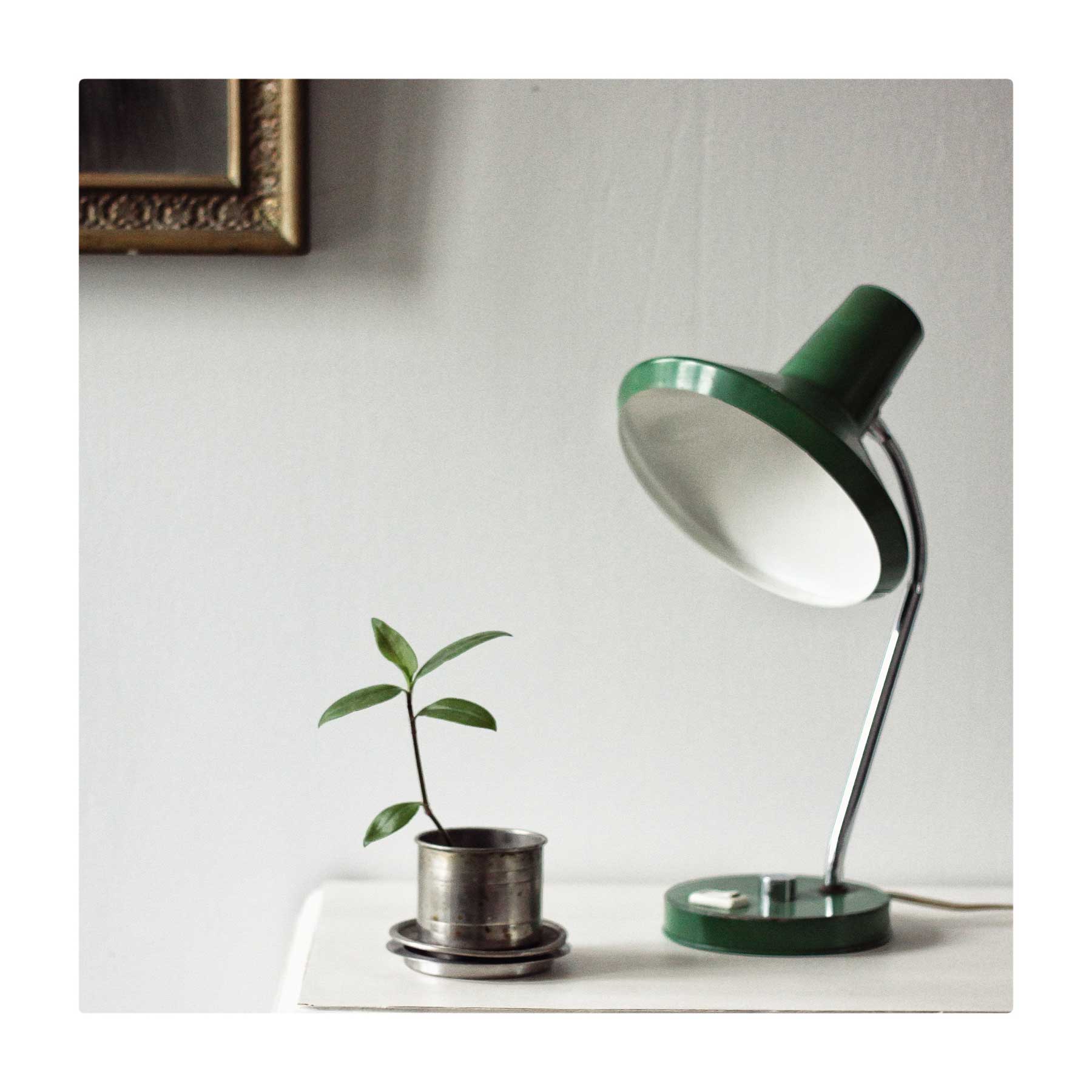 Vintage green lamp