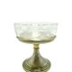 Sugar bowl, Art Deco, silver-plated brass, glass, Poland, 1930s.