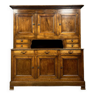 Buffet with two bodies Louis Philippe period in solid oak circa 1830