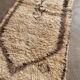 Azilal beige Berber rug - 191 x 79 cm