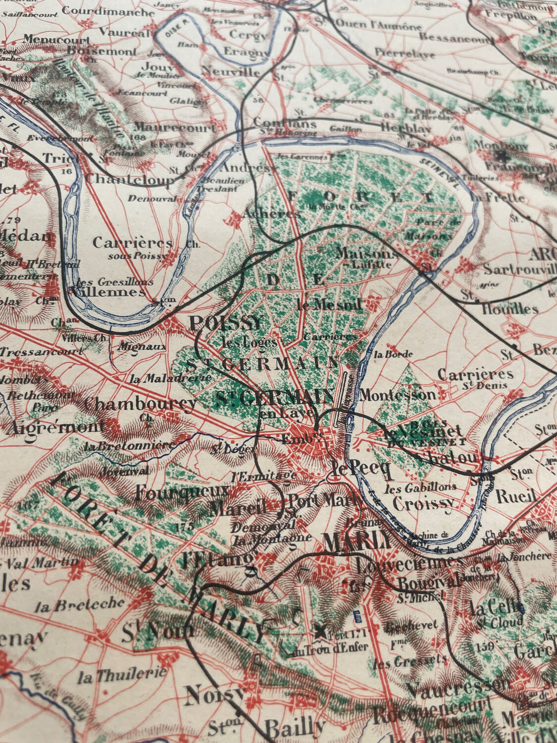 1883 - Plan des environs de Paris