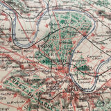 1883 - Map of the surroundings of Paris