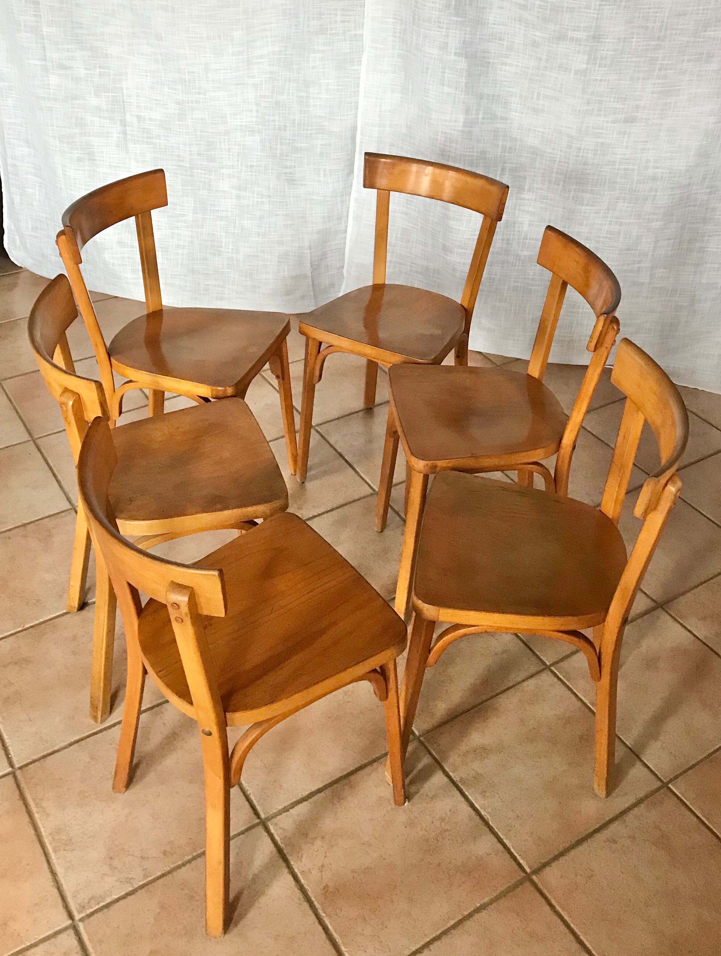 Set of 6 chairs bistro Baumann No. 55