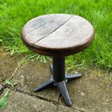 Tabouret industriel ancien Singer