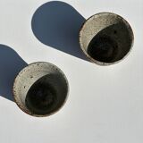 Lot de 2 tasses / mug en céramique indonésienne (mat brun)