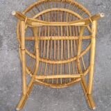 Wicker "shell" chair, 70s