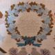 French vintage very large cross stitch sample exercise, 1977