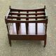 Vintage 19th-century Canterbury magazine rack made of solid wood.