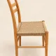 Six mid-century Scandinavian chairs, wood & Danish cord, 1960s.