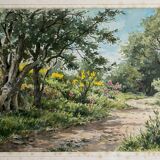 Watercolor Painting Jeep Nefkens (1926/1999) Watercolor "The Garden"