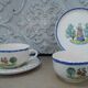 2 cups tea or chocolate St Clément decoration characters