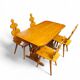 Cepelia Tiroler chairs / table / set of 5 / Poland 1960s / marked