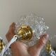 Set of three new electrified chiseled glass suspensions
