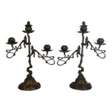 Pair of Art Nouveau candlesticks