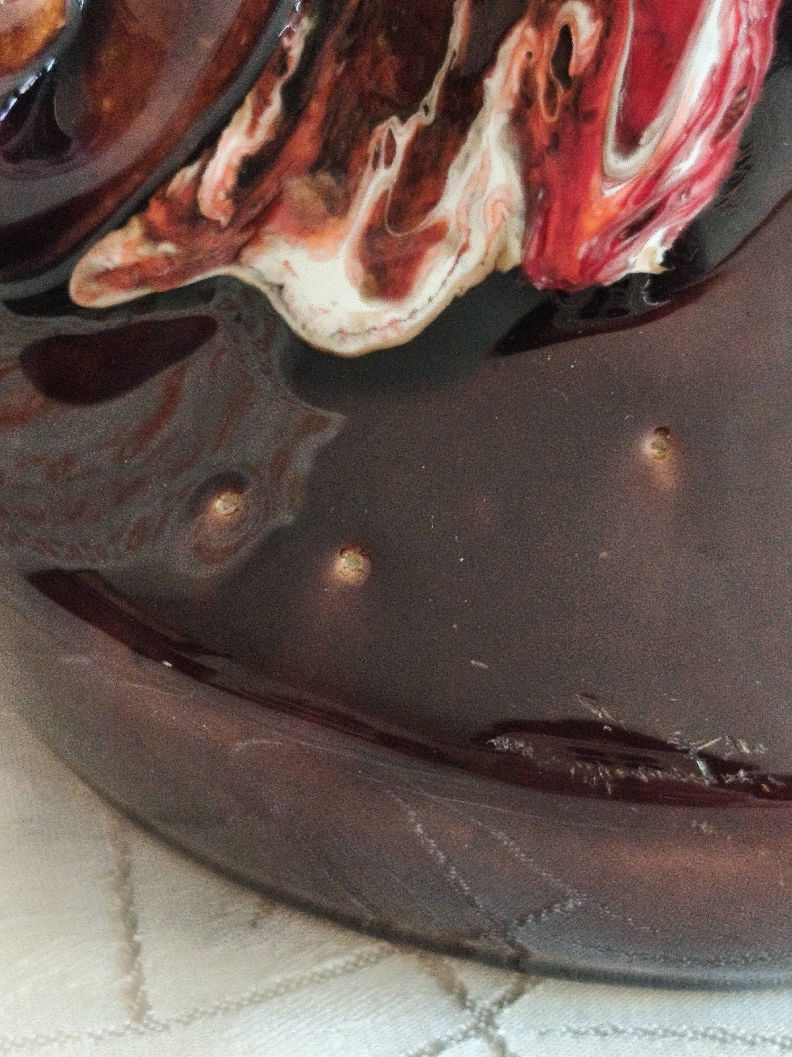 Vintage Vallauris Vase with Drip Glaze – Hand Decorated – 1950s/60s