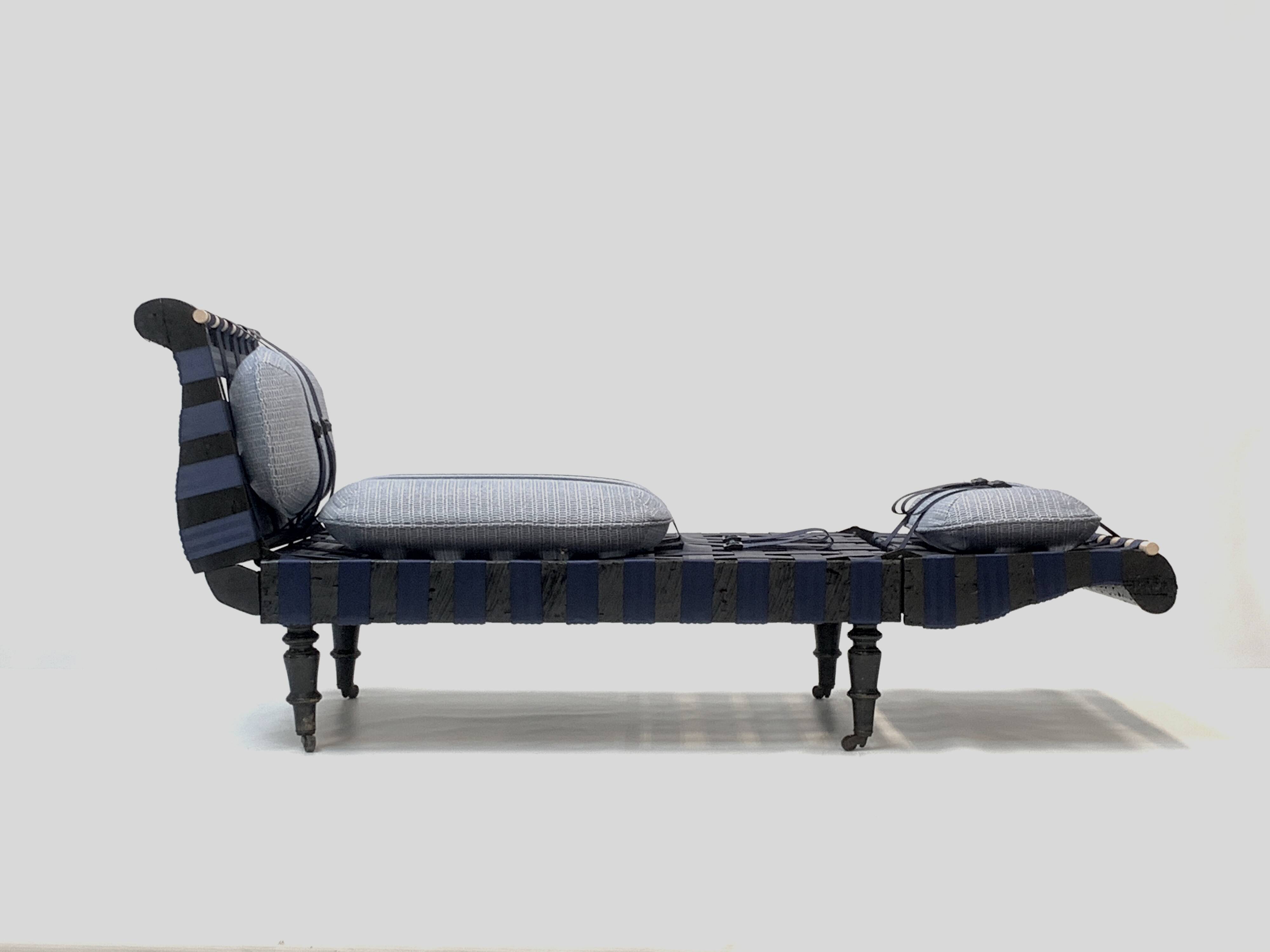 Antique Chaise Longue, c. 1870 — Restoration with Visible Craftsmanship