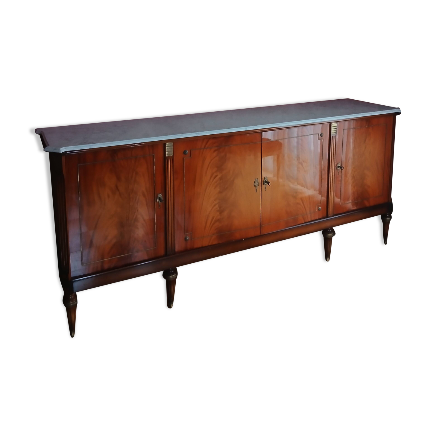 Mirror matching the 4-door mahogany sideboard