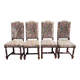 Colonial armchair in solid wood and weaving