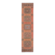Vintage Turkish Hand-Knotted Wool Cotton Brown Runner Rug 80x336