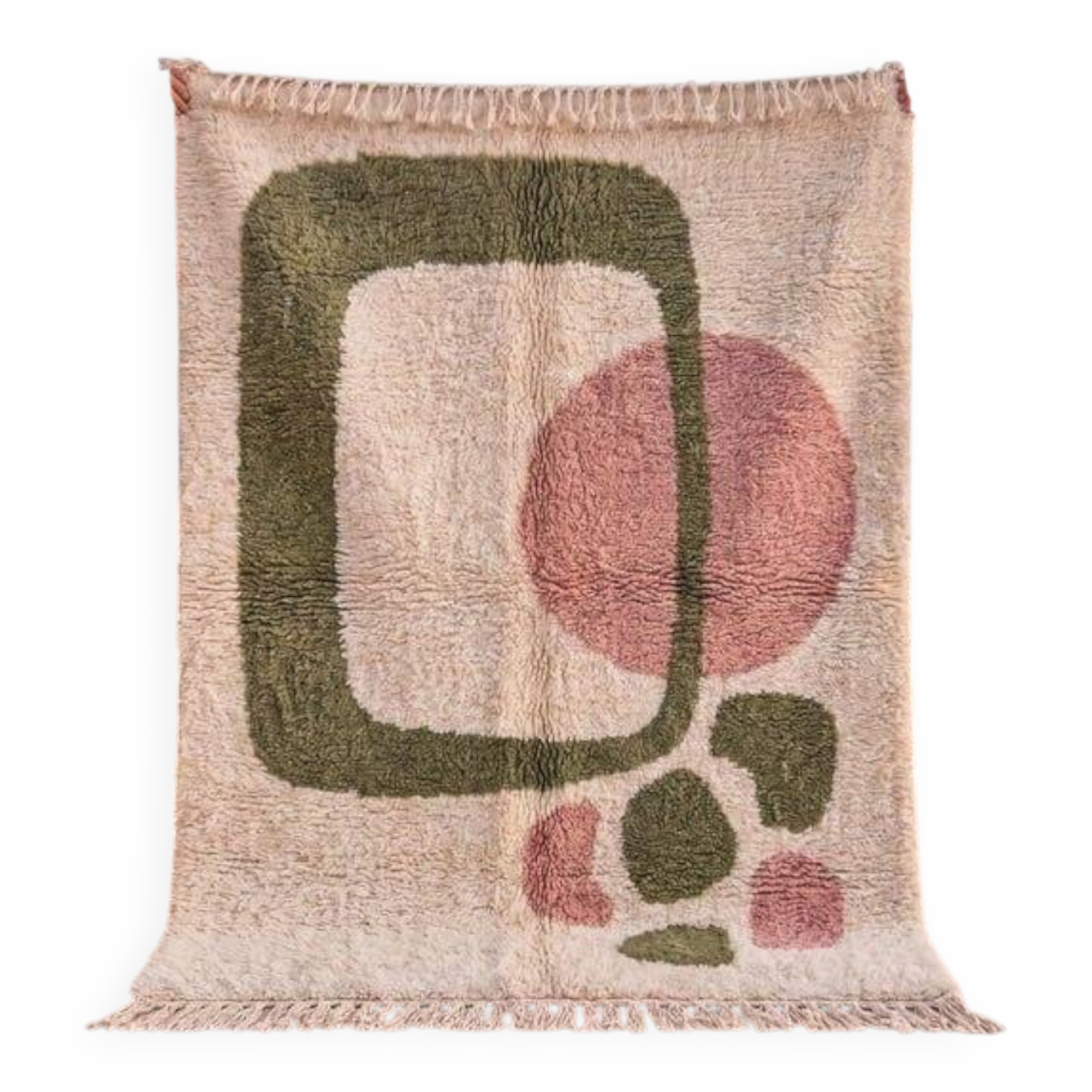 Tapis en laine pure fait main 2/3 m