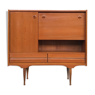 Scandinavian high sideboard in teak 1960s