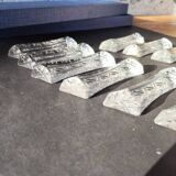 Set of 12 lead crystal knife rests